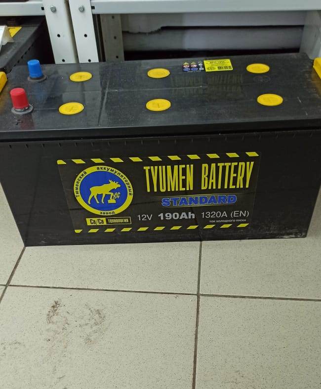 АКБ Тюмень 190 а/ч (конус,клемма)